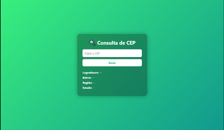 Projeto API CEP - buscador de endereços